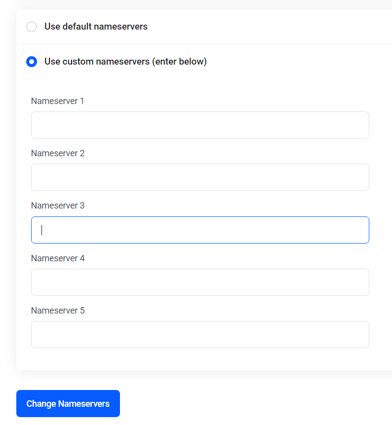 Nameserver update