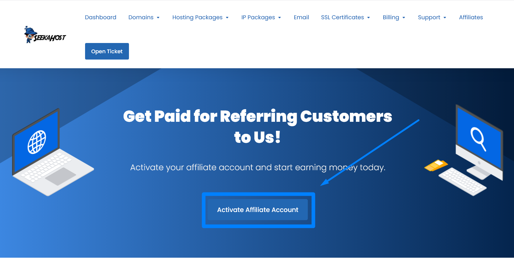Activate Affiliate Account