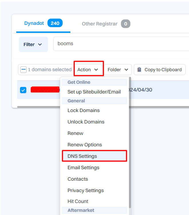 DNS Settings - Dynadot