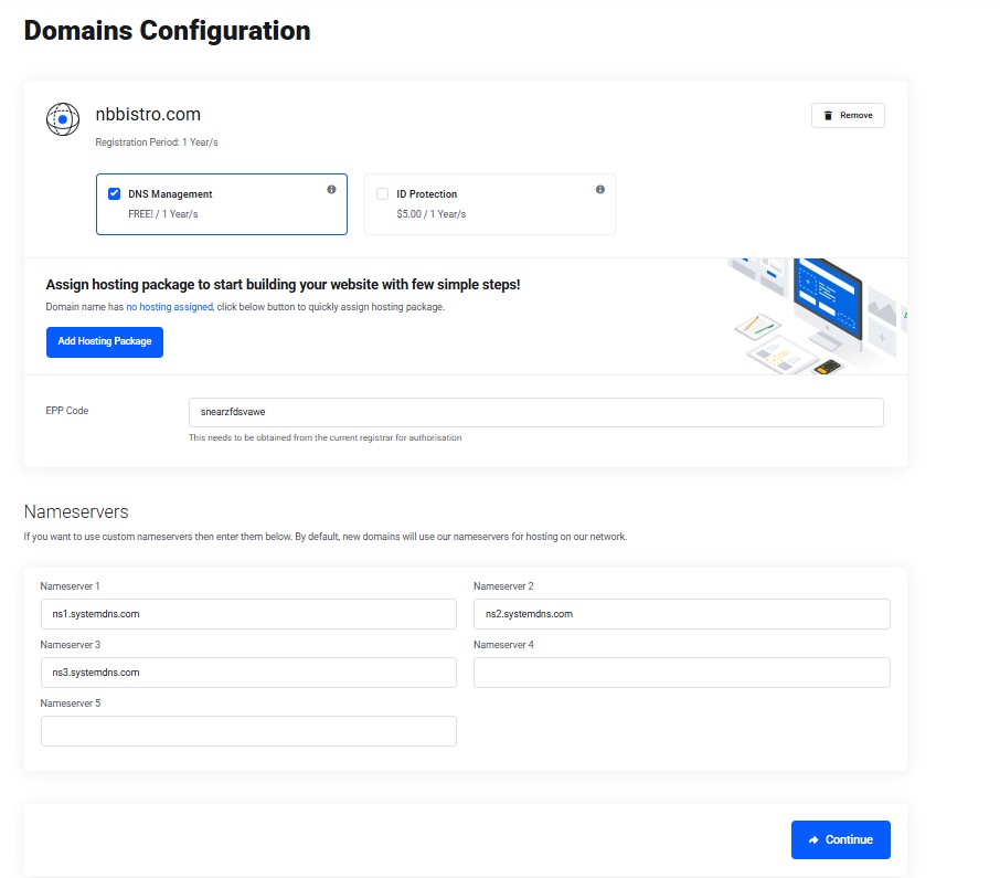 Domain Configuration
