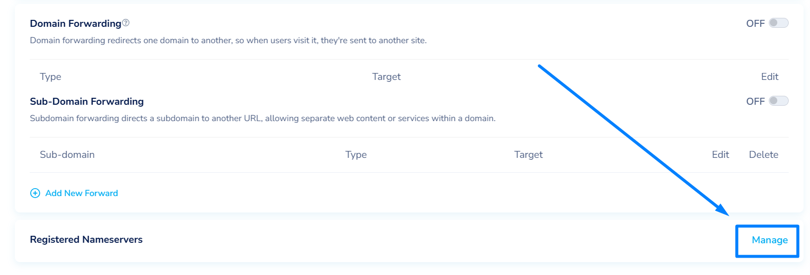 Manage Nameserver - Namesilo