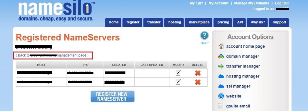 Name Server and Domain Management