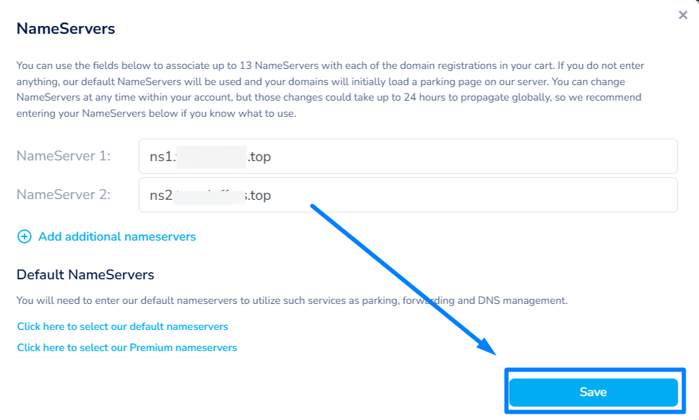 Update Private Nameserver - Namesilo