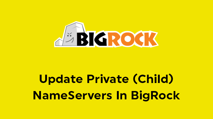 Update Private NameServers In Bigrock