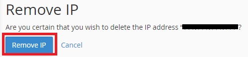 Removing an IP