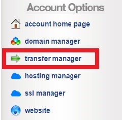 Transfer Manager in NameSilo