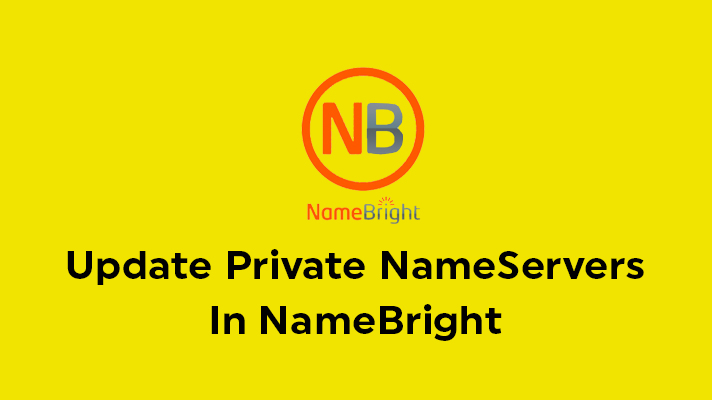 Update Private NameServers In NameBright