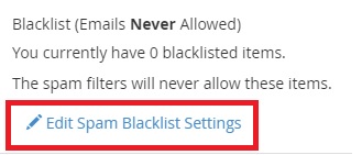 Blacklisting emails