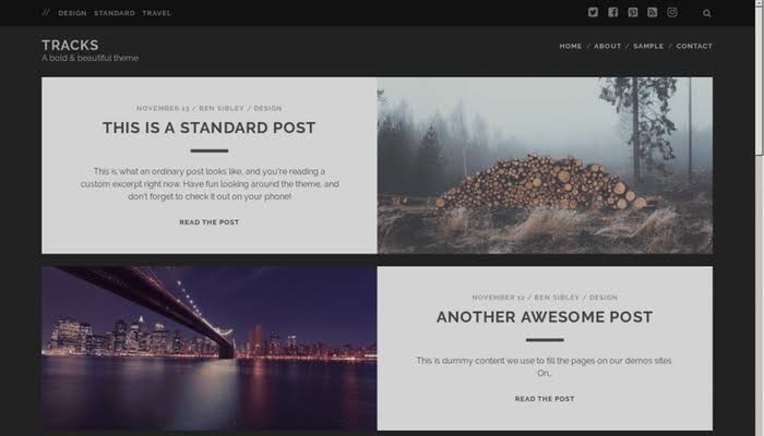 Tracks Free WordPress Theme Tracks Free WordPress Theme