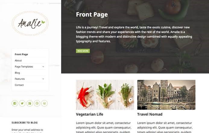 Amalie Lite WordPress Theme Amalie Lite WordPress Theme
