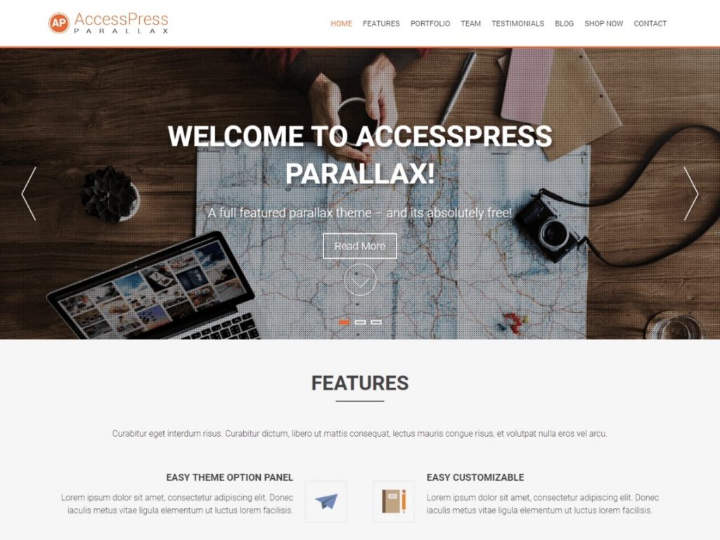 AccessPress Parallax Free WordPress Theme AccessPress Parallax Free WordPress Theme