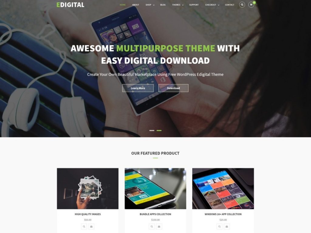 Edigital - Multipurpose WordPress Theme For Free Edigital - Multipurpose WordPress Theme For Free
