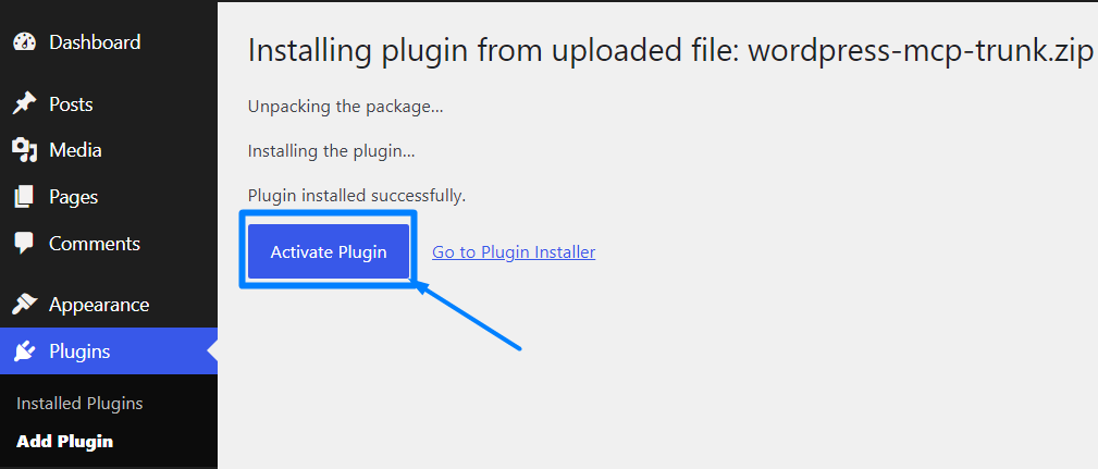 Activate Plugin - WordPress