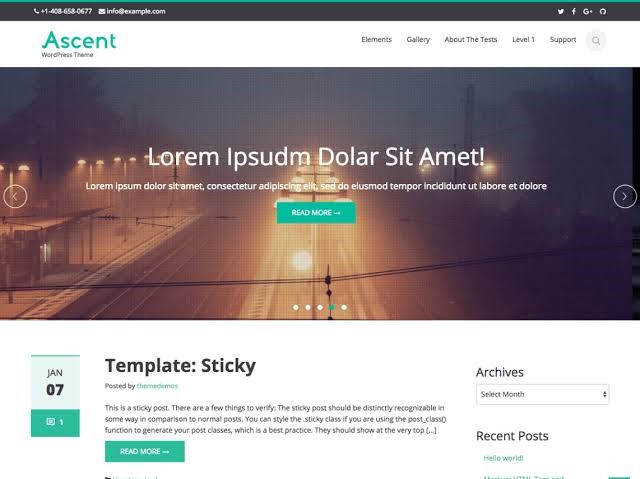 Ascend WordPress Theme for Free