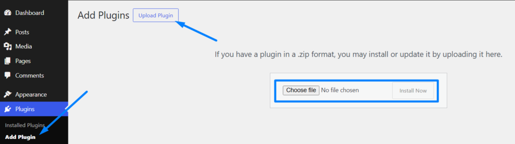 Upload Plugin by choosing file