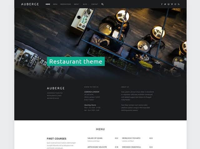 Auberge restaurant theme Auberge restaurant theme