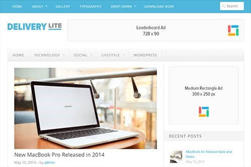 Delivery Light - Free WordPress Theme Delivery Light - Free WordPress Theme
