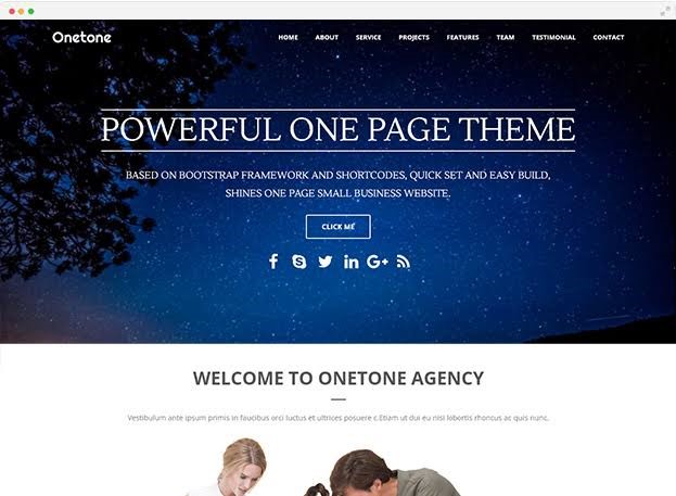 Onetone Free Wordpress Business Theme Onetone Free Wordpress Business Theme