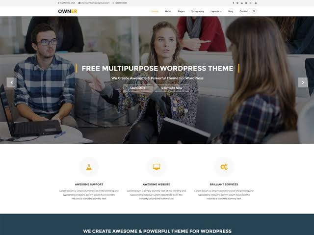 Owner Multipurpose Free Theme Owner Multipurpose Free Theme