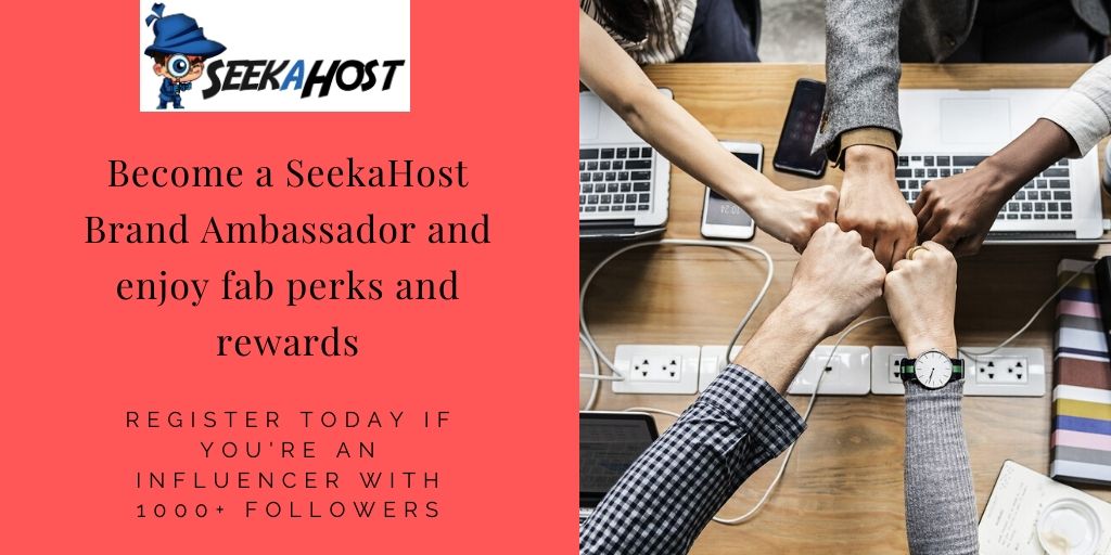 How to become a brand ambassador for web hosting company SeekaHost as an influencer