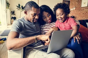 Nigerian-family-doing-online-business