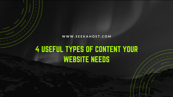 types of content for your website