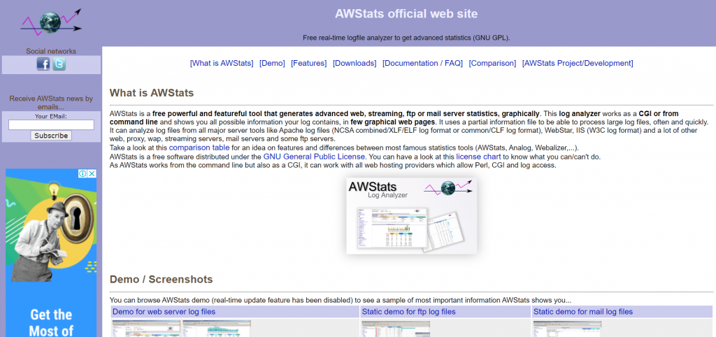 Awstats web analytics tool