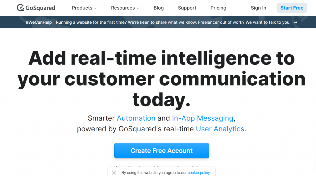 GoSquared web analytics tool