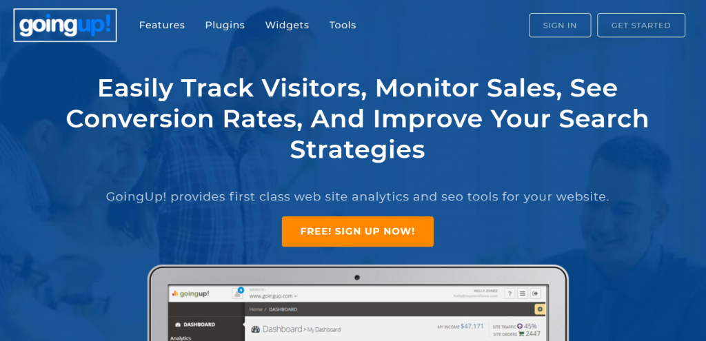 Going up web analytics tool