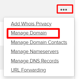 Manage-domain in name.com