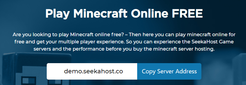 Minecraft online servers