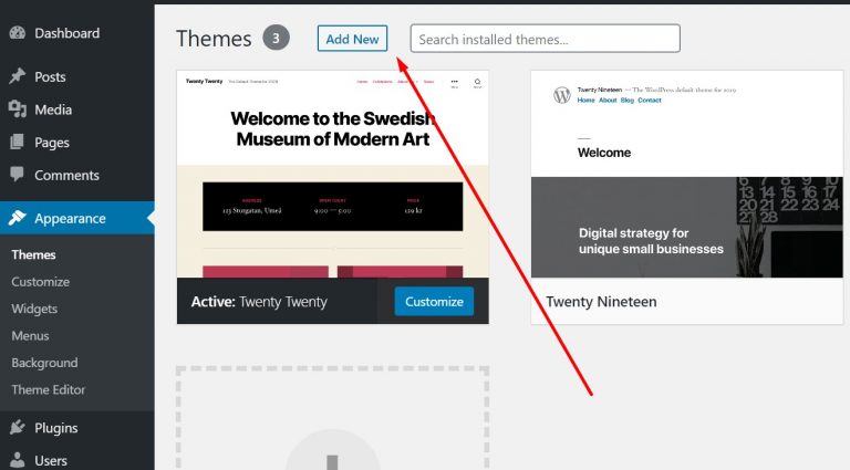 Adding-new-theme-in-WordPress