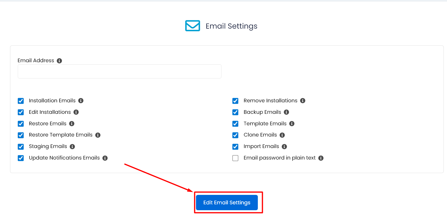 Email Notification - softaculous