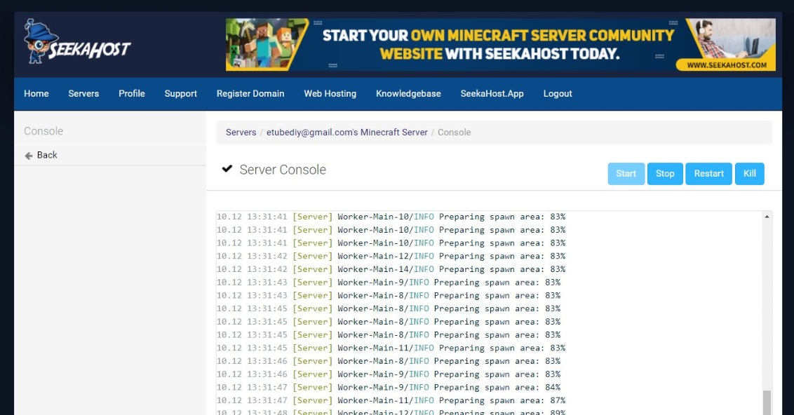 Minecraft Web Console