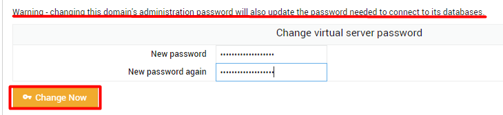 Changing Password of your domain