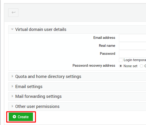 Create email account