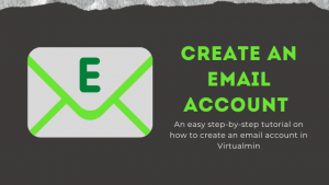 Create email account In Virtualmin