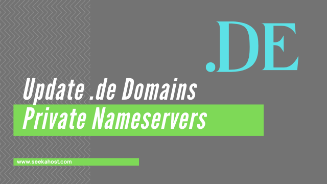 Update .de domains private nameservers