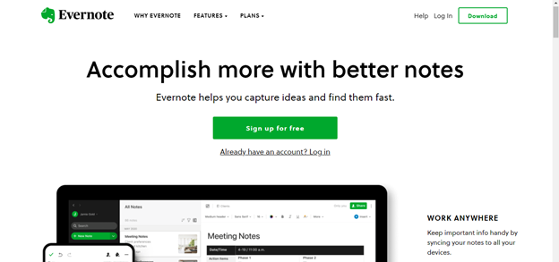 Evernote-note-management-app-for-bloggers