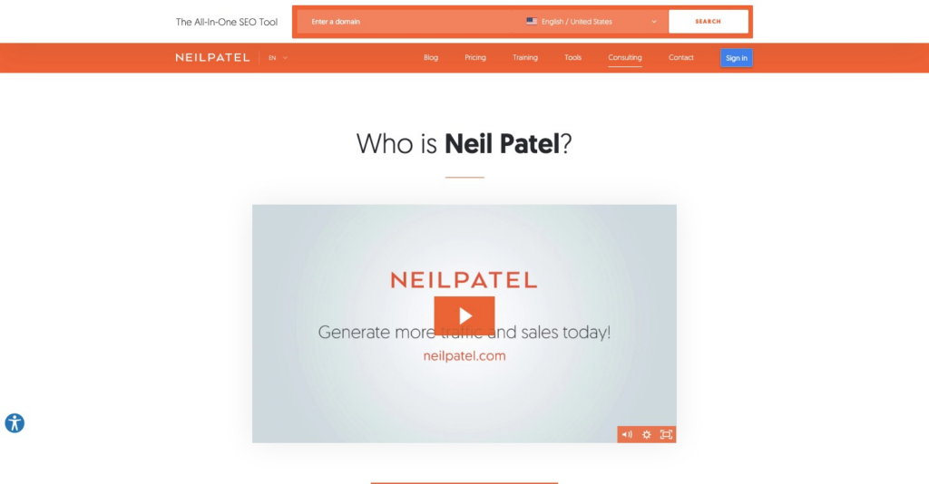 Neil Patel About Me Page