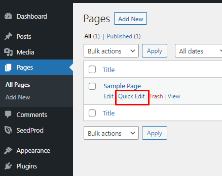 Disable Comments - Quick Edit