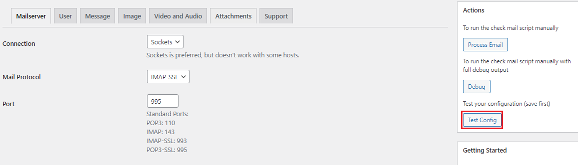 Test Config