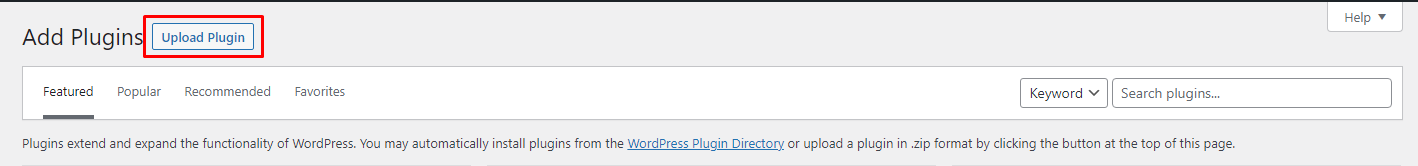 Upload plugin