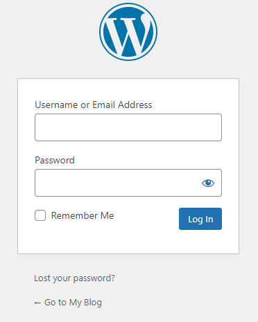 WordPress Login page