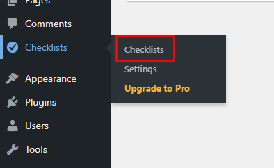 Checklists