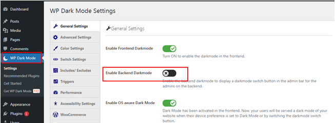Enable Dark Mode in WordPress