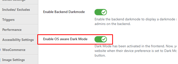Enable OS aware Dark Mode