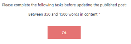 Error - Word Count below 350