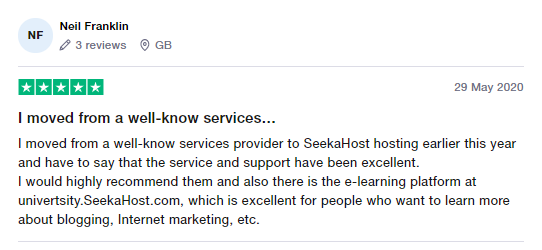 Neil Franklin Review on SeekaHost