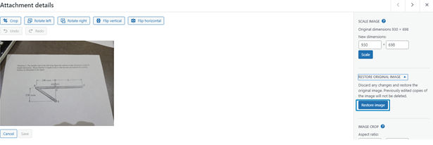 Restore to Resize Images in WordPress